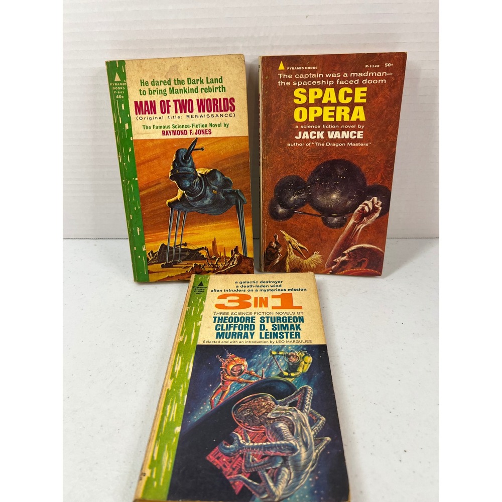 Vintage Sci-Fi Paperback Lot Pyramid Books Jack Vance Raymond Jones Sturgeon